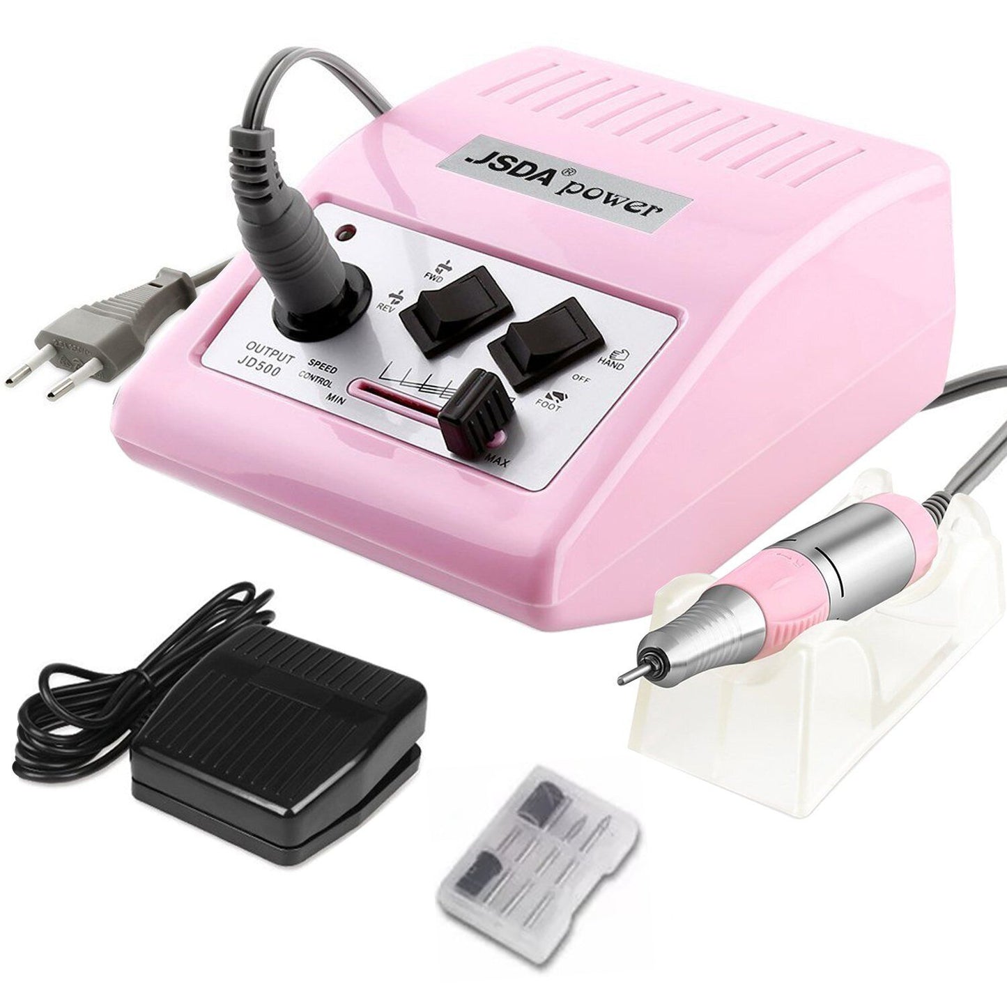 JSDA® JD500 elektrische Nagelfräser  | 30.000 U/min | Fußpedal
