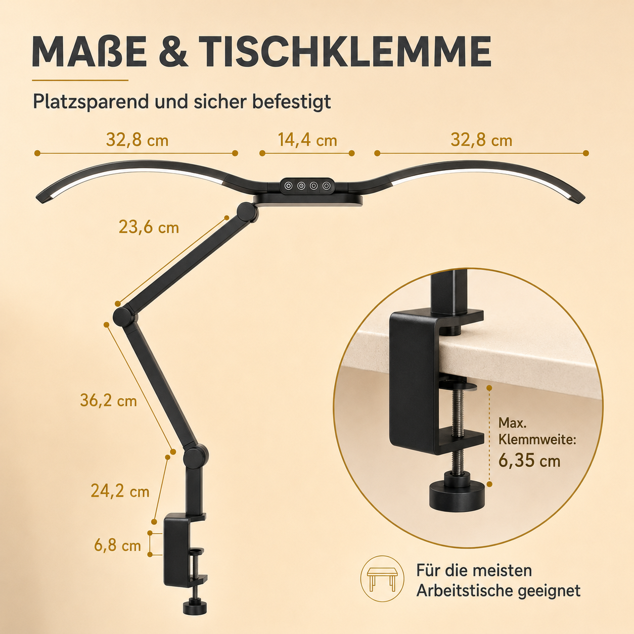 LED-Arbeitslampe für Nagelstudio – gleichmäßiges Licht und flexible Ausrichtung