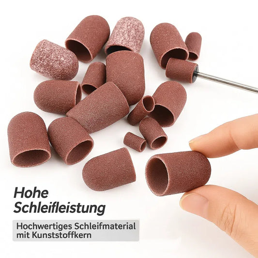 Schleifkappen mit Kunststoffkern inkl. Gummiträger | Fußpflege & Pediküre