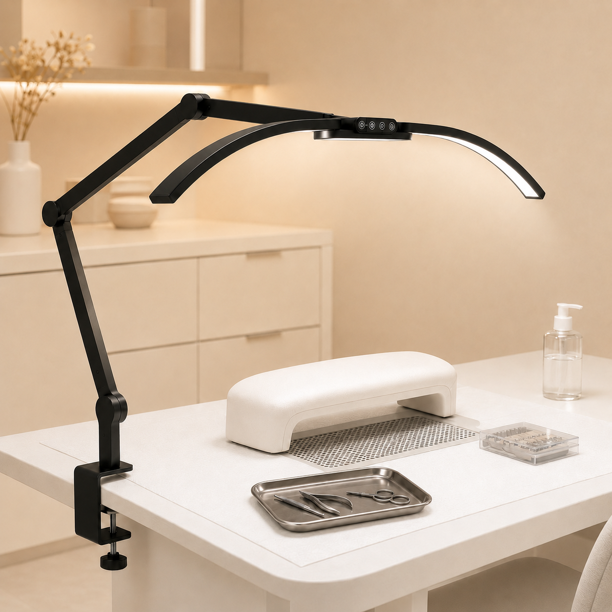 LED-Arbeitslampe für Nagelstudio – gleichmäßiges Licht und flexible Ausrichtung