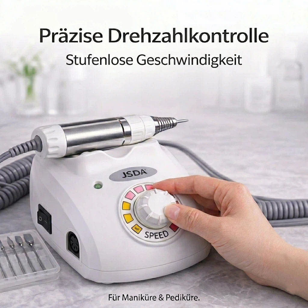 JSDA® JD103H elektrische Nagelfräser | 30.000 U/min | Fußpedal
