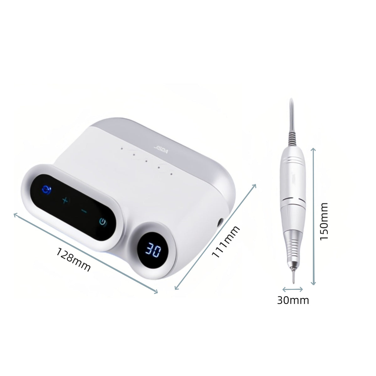 JSDA® JD600 elektrische Nagelfräser | 30.000 U/min | LCD-Touch