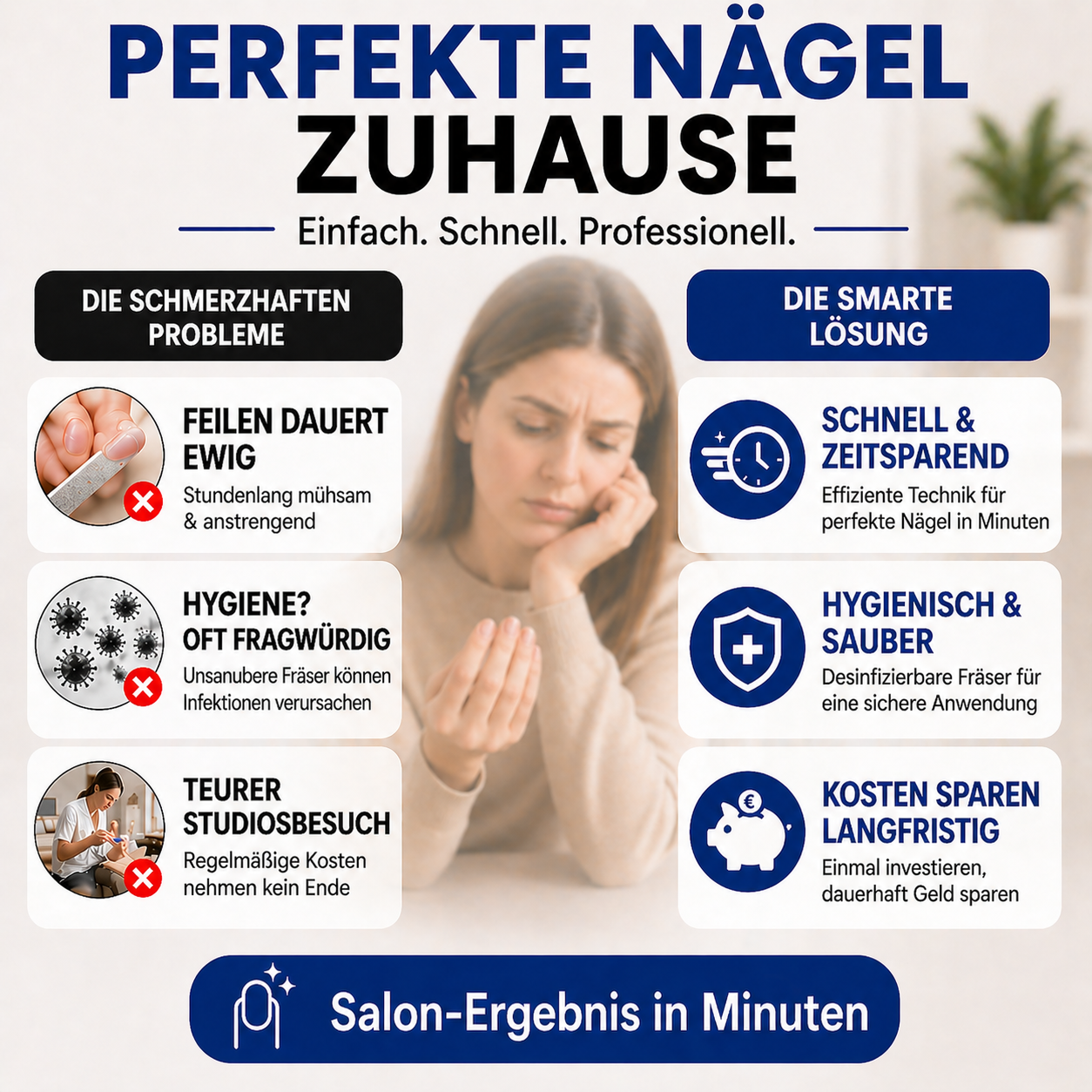 JSDA® JD4500 elektrische Nagelfräser | 30.000 U/min | Fußpedal
