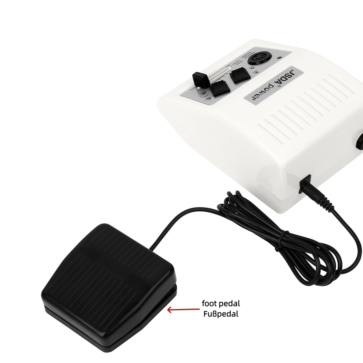 JSDA® JD500 elektrische Nagelfräser  | 30.000 U/min | Fußpedal