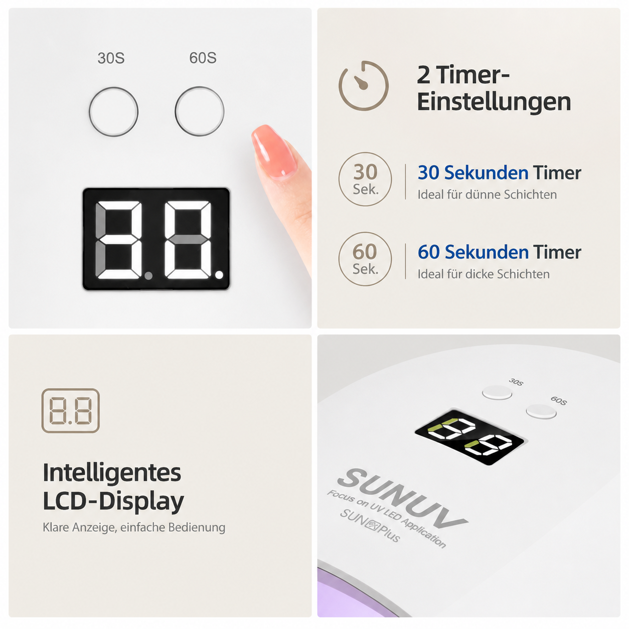 SUNUV®SUN9X Plus UV/LED Nagellampe | 36W | Auto-Sensor