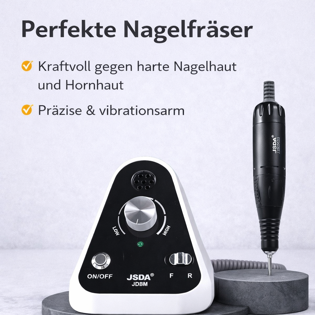 JSDA®  JD8M elektrische Nagelfräser  | 30.000 U/min | Fußpedal