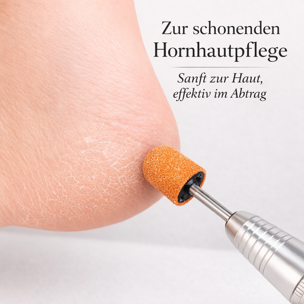 Textil-Schleifkappen mit Kunststoffkern inkl. Gummiträger | Fußpflege & Pediküre