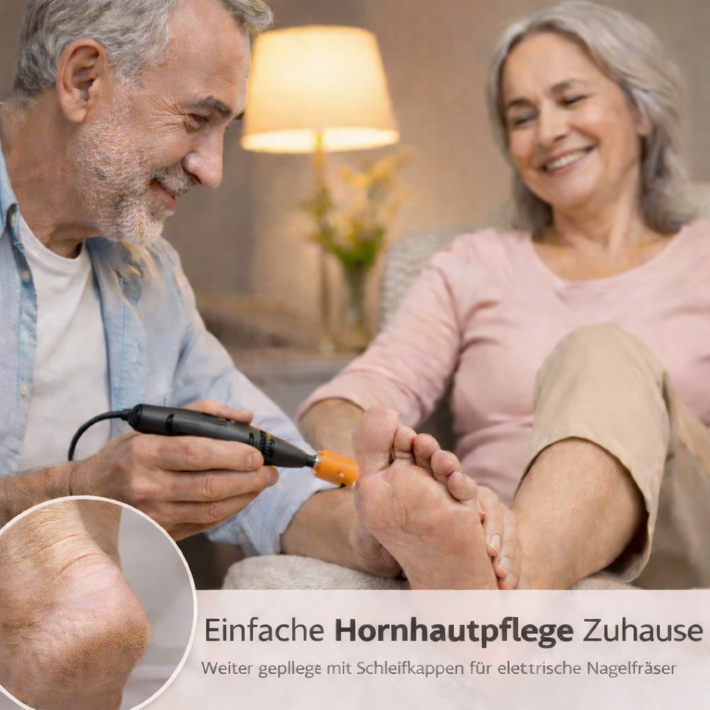 Textil-Schleifkappen mit Kunststoffkern inkl. Gummiträger | Fußpflege & Pediküre