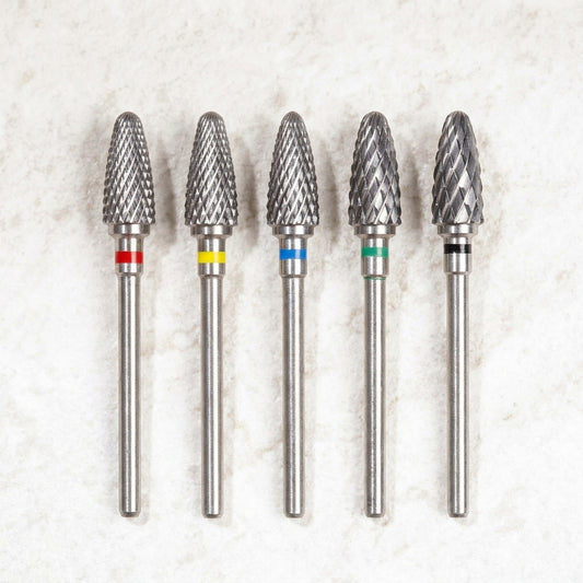 Profi Hartmetall-Fräser Bit Fräseraufsatz (Kegelform mit abgerundeter Spitze)- Extra fein,Fein,Mittel,Grob,Extra grob