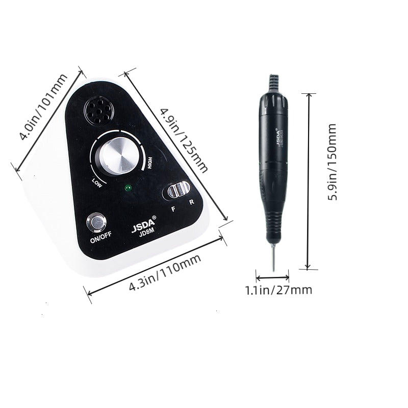JSDA®  JD8M elektrische Nagelfräser  | 30.000 U/min | Fußpedal