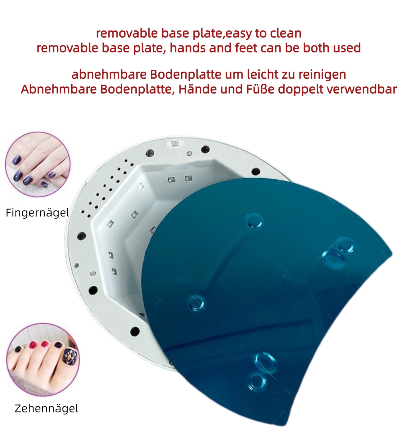 SUNUV® SUN2C UV/LED-Nagellampe für Gel, Shellac & UV-Lack | Auto-Sensor | 3 Wechselcover